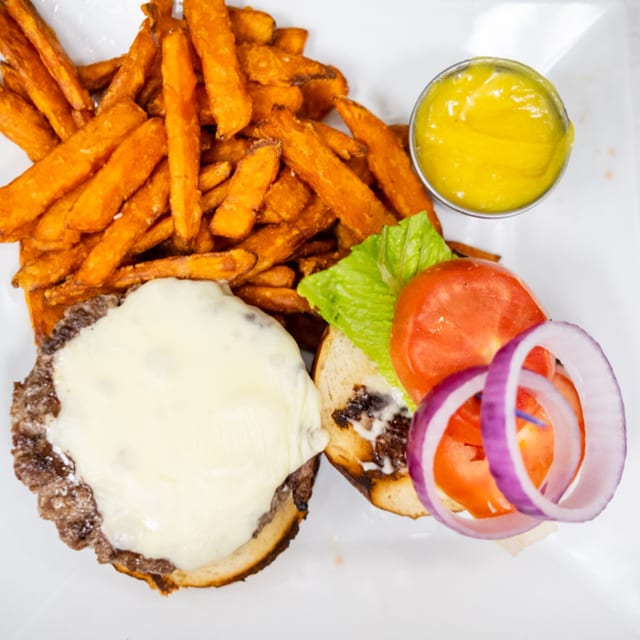 Laughing Owl Signature Burger.